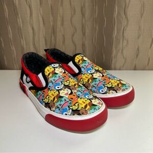 Pokemon Ground Up Slip-on Canvas Sneakers Kid's 3 Shoes Unisex Pikachu Eevee